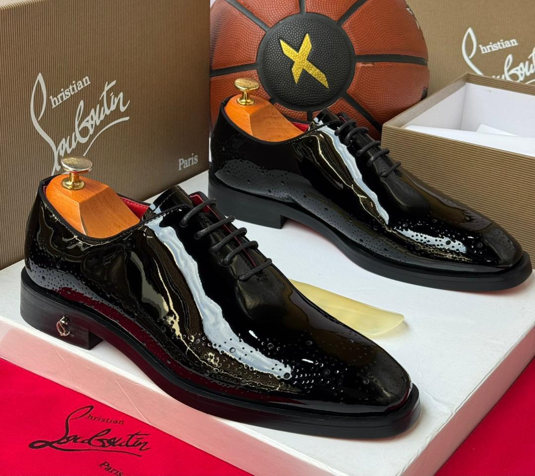WhatsApp Image 2026-05-23 at 12.39.51 PM Christian Louboutin Black Patent Leather Brogues - Image 1