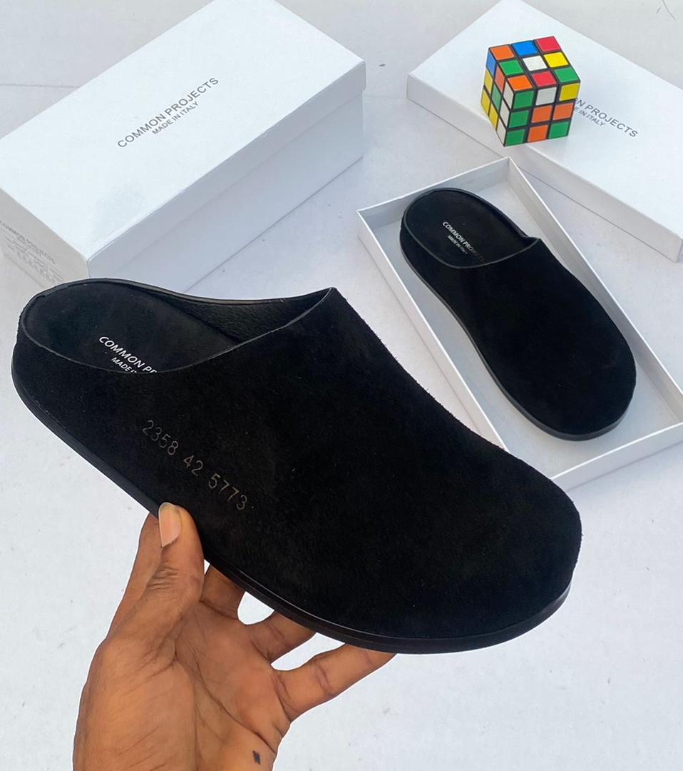 WhatsApp Image 2026-06-08 at 7.37.51 PM Minimalist Black Suede Slip-On Loafer Mules - Image 1