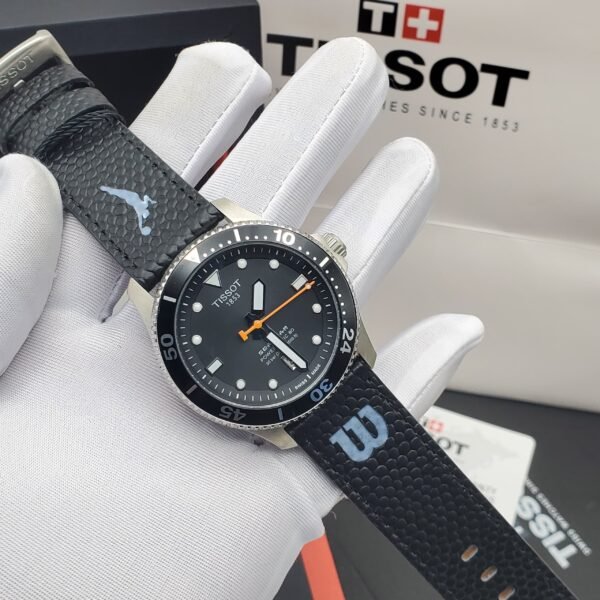 Tissot PRX Powermatic 80 Watch with Black Dial and WNBA Logo Strap